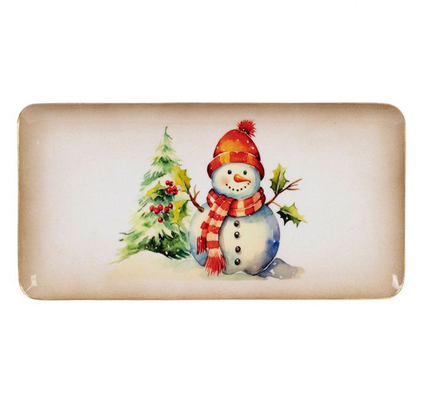 plateau rectangle bonhomme de neige (r19757)